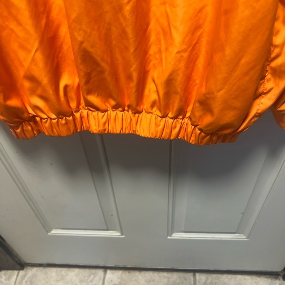 Footjoy Pullover Windbreaker FJ Golf Jacket Mens Large Orange V-Neck L - Picture 8 of 10